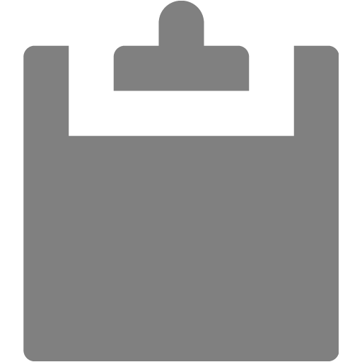 Gray Clipboard Icon