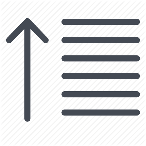 Arrow, List, Sort, Up Icon