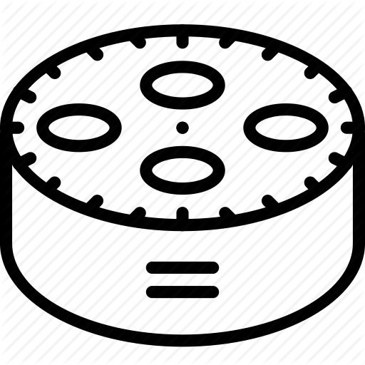 Amazon, Devices, Dot, Echo, Outline, Sound, System Icon