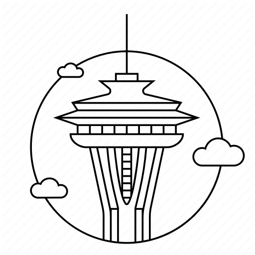 Amazon, City, Microsoft, Seattle, Tower, Usa Icon