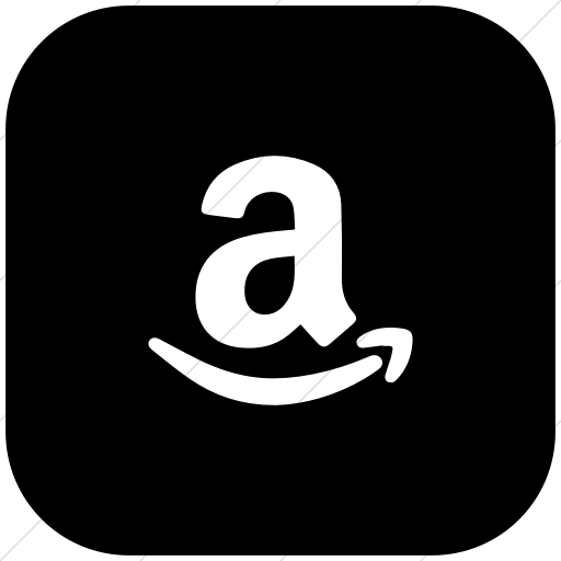 Flat Rounded Square White On Black Foundation Social