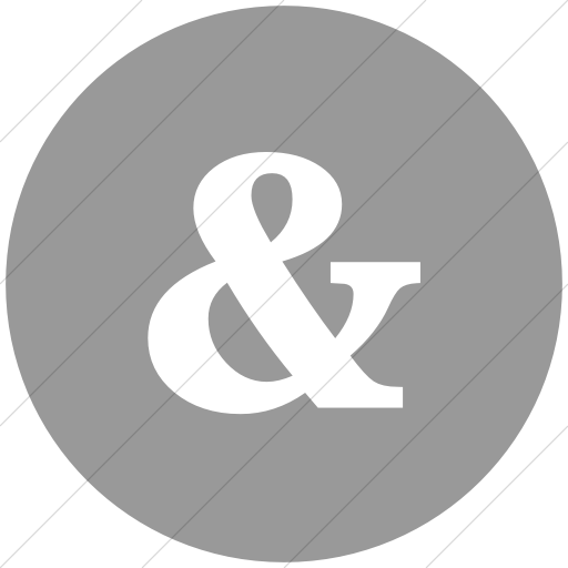 Flat Circle White On Light Gray Classica Ampersand Icon