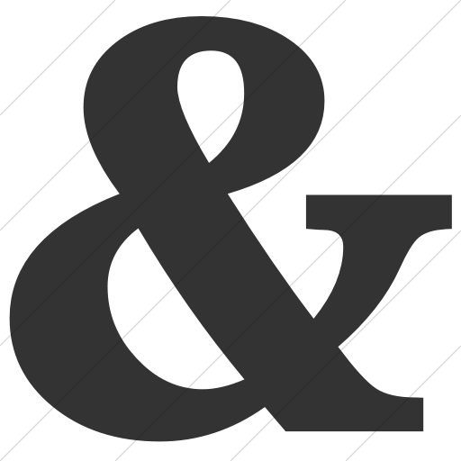 Simple Dark Gray Classica Ampersand Icon