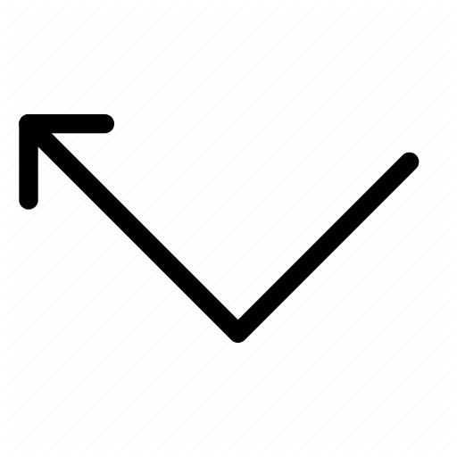 Arrow, Bounce, Left, Top, Turn Icon