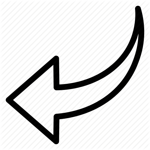 Arrow, Back, Curved, Previous Icon