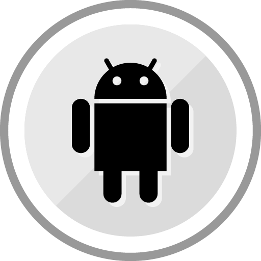 Free Android Sleek Silver Round Social Media Icon