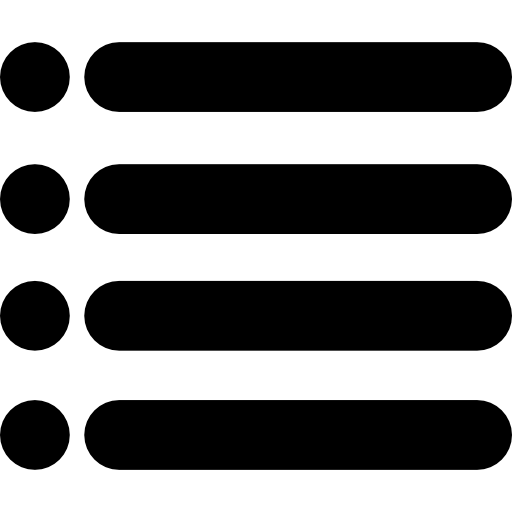 Menu Interface Symbol Of Four Horizontal Lines With Dots