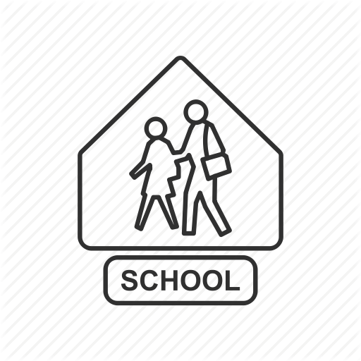 Crossing, School, School Zone, Signs, Traffic, Warning, Zone Icon