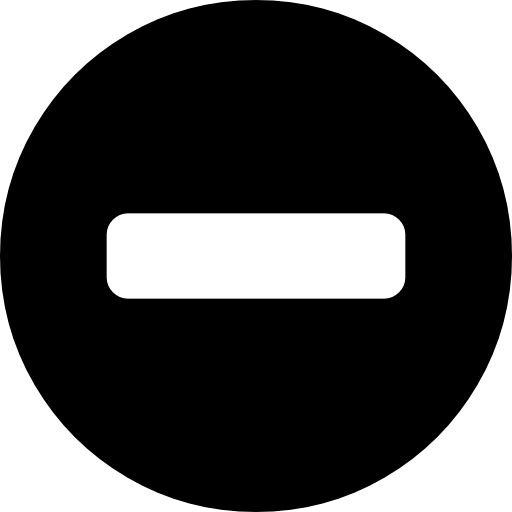 Minus Sign Inside A Black Circle