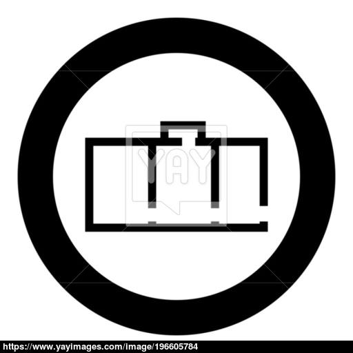 Apartment Plan Black Icon In Circle Vector Illustration Isolated