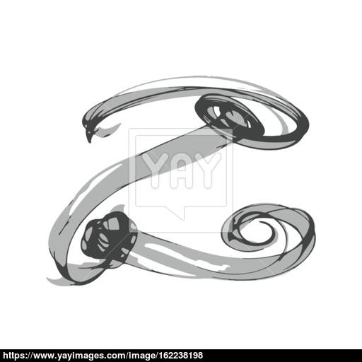 Abstract Letter Z Logo Design Template Black And White Creative
