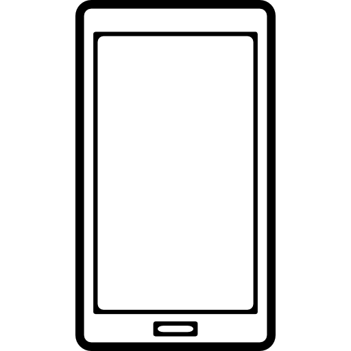 Mobile Phone Outline With Big Screen Icons Free Download