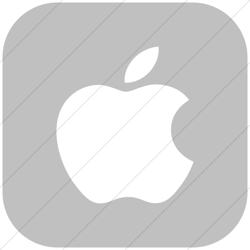 Flat Rounded Square White On Silver Broccolidry Apple Icon