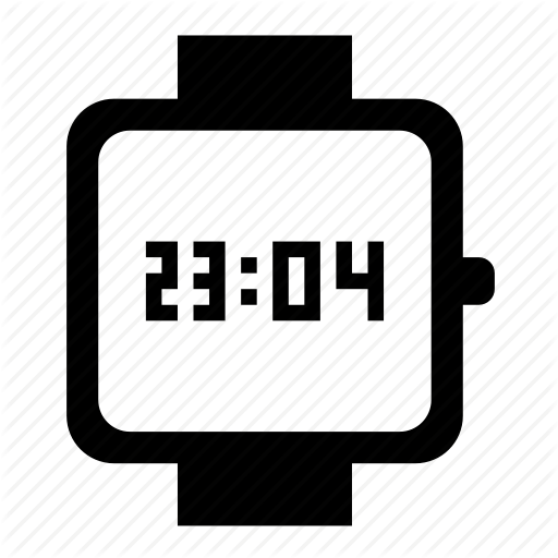 Apple, Clock, Digital, Time, Watch Icon