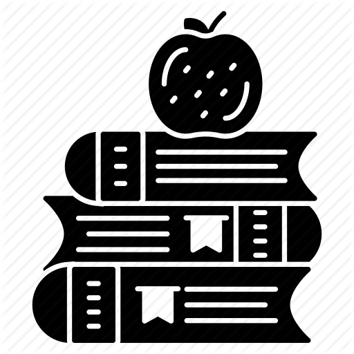Apple, Book, Education, Knowledge, Library Icon