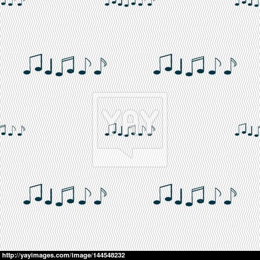 Music Note Sign Icon Musical Symbol Seamless Abstract Background
