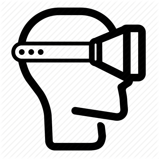Ar, Cardboard, Head, Reality, Side, Virtual, Vr Icon