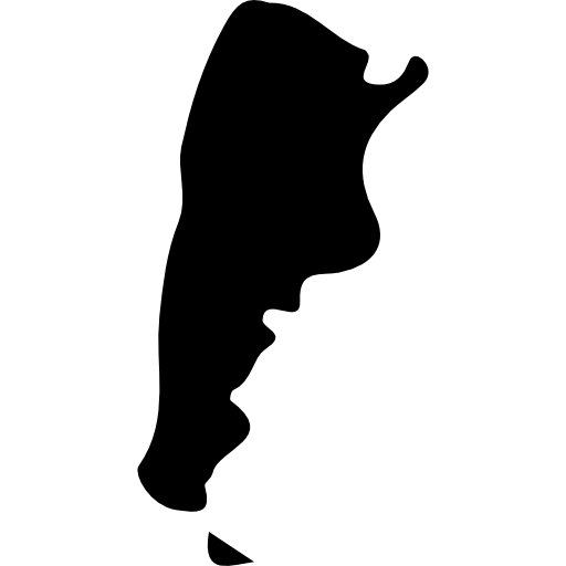 Argentina Country Map Black Shape Icons Free Download