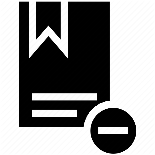 Ark, Book, Favorite, Finance, Minus, Remove, Ribbon Icon