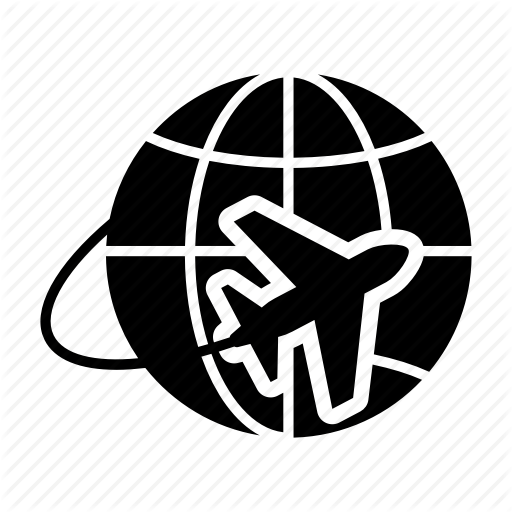 Airplane, Around The World, Globe, Plane, Travel, World Icon