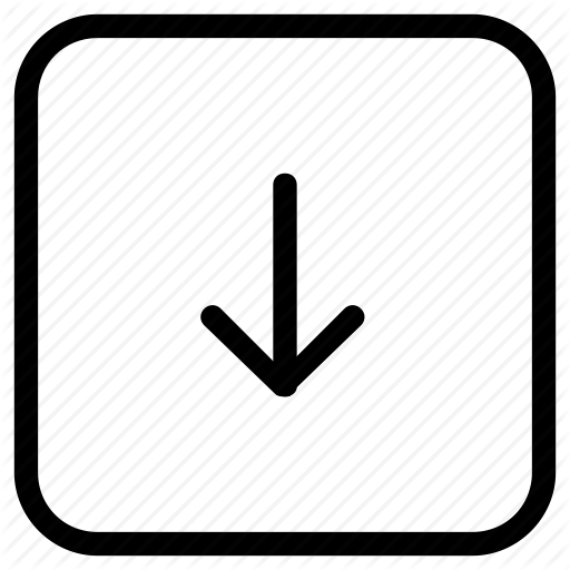 Arrow, Down, Function, Key Icon