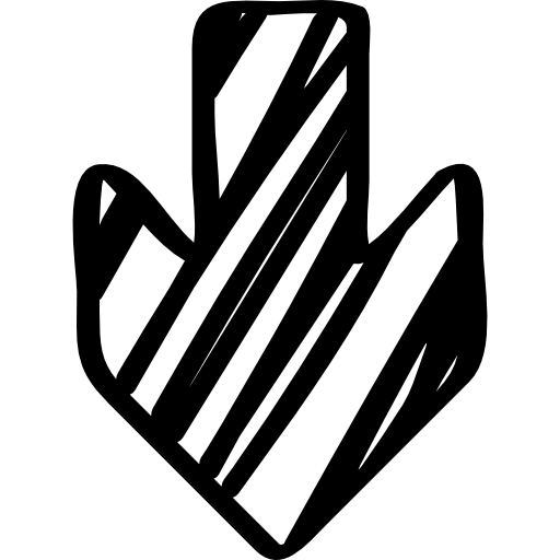 Sketched Arrows, Pointing, Down Arrows, Descending, Sketch