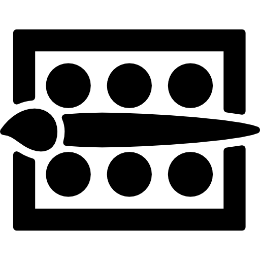 Brush And Color Palette Icon Arts And Design Freepik