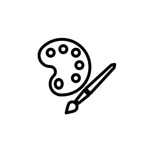 Vector Paint Brush And Palette Images