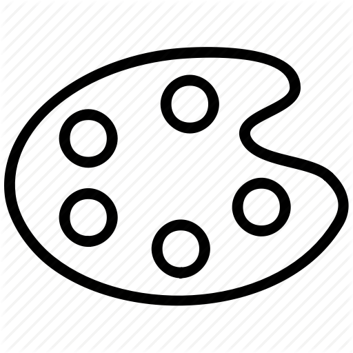 Paint Palette Clip Art Free Download Black And White Huge