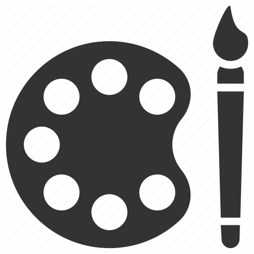 Art, Artist, Paint Brush, Paint Palette, Painting Icon