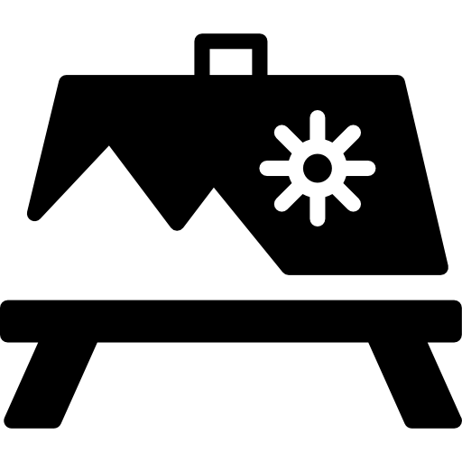 Artwork Painting On A Stand Icons Free Download