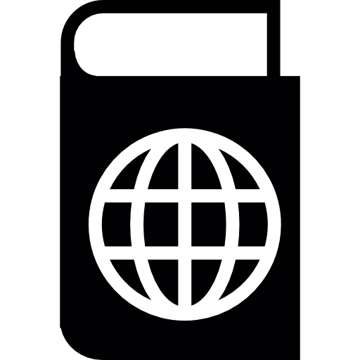 Black Atlas Book With Globe Grid Icons Free Download