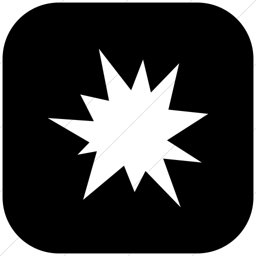 Flat Rounded Square White On Black Ocha Humanitarians