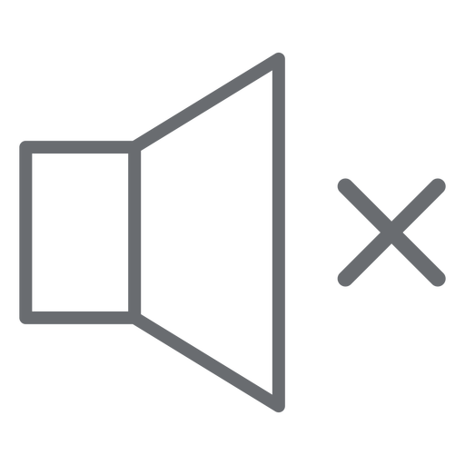 No Sound Stroke Icon