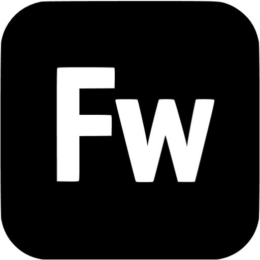 Black Adobe Fw Icon