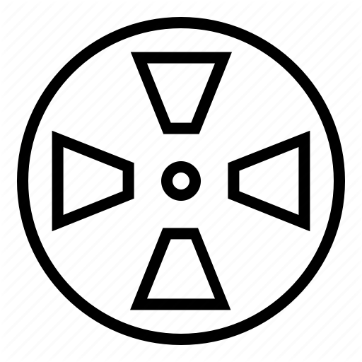 Cassette, Film, Line, Movie, Project, Roll Icon