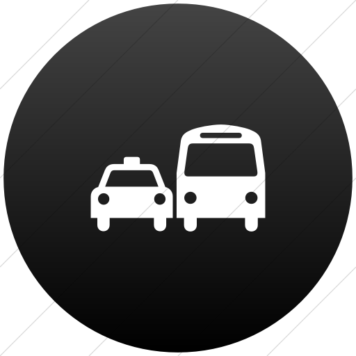 Flat Circle White On Black Gradient Aiga Ground