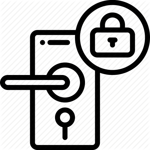 Automation, Door, Home, Locked, Outline, Security Icon