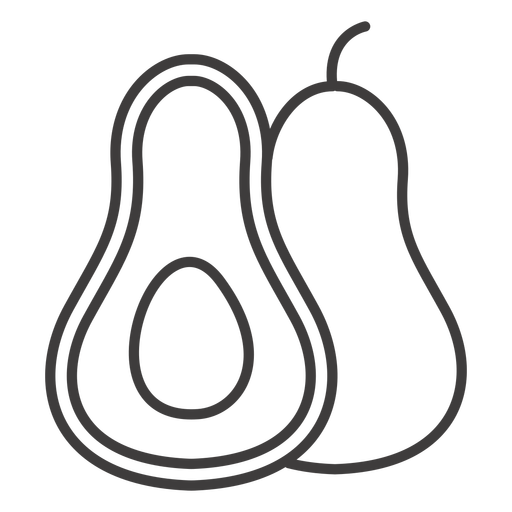 Avocado Fruit Stroke Icon