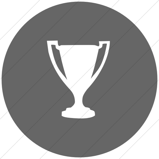 Flat Circle White On Gray Classica Award Trophy Icon