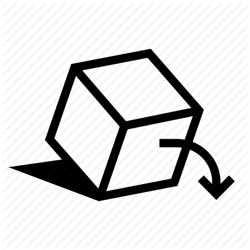 Block, Box, Cube, Fall, Over, Pack, Turn Over The Block Icon