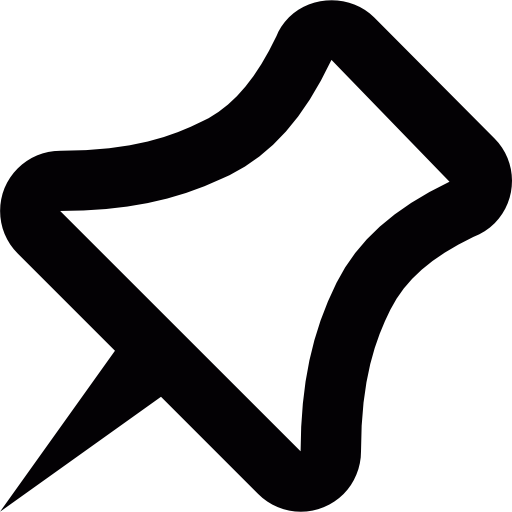 Pushpin, Left, Mapmarker, Azure Icon