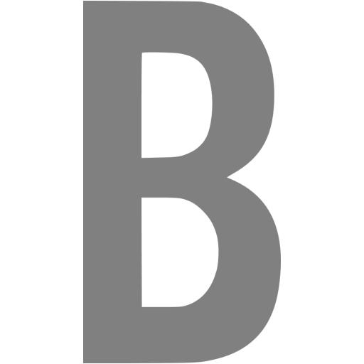 Gray Letter B Icon