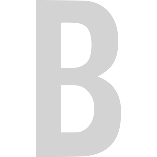 Light Gray Letter B Icon