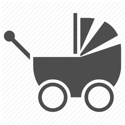 Baby Carriage, Bag, Child, Children, Family, Kid, Transport Icon