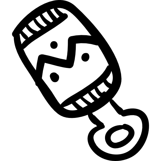 Baby Rattle Hand Drawn Toy