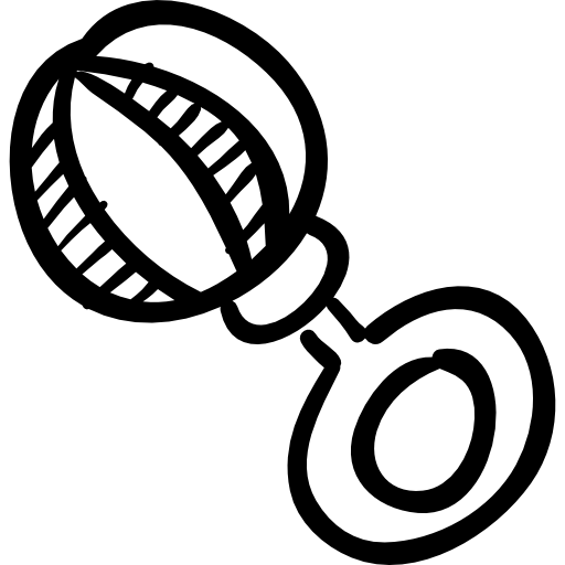 Rattle Hand Drawn Baby Toy Icons Free Download