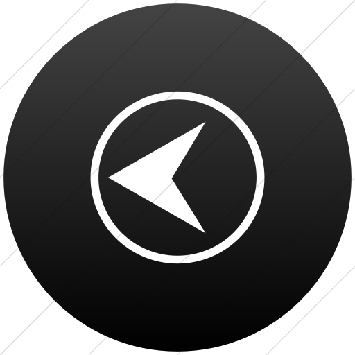 Flat Circle White On Black Gradient Classica Back