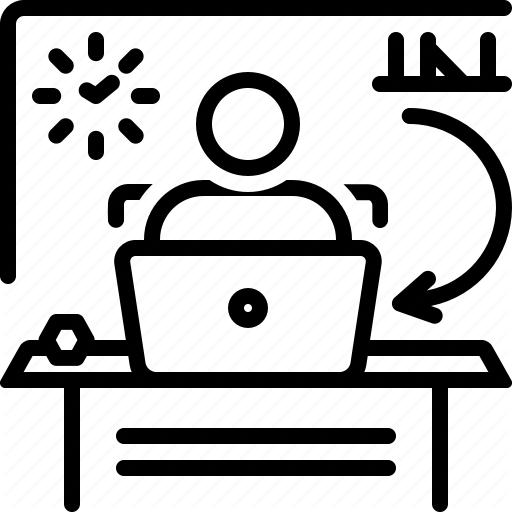 Back, Back Office, Desk, Office, People, Work Icon