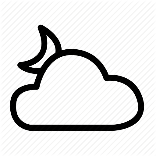 Bad Weather, Climate, Cloud, Computing, Moon, Night, Weather Icon